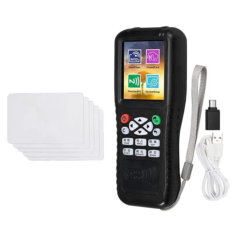 X100 RFID Smart Card Reader Writer +5XUID Card RFID Duplicator ID IC Card Programmer Encrypted Key Copier-Y41A