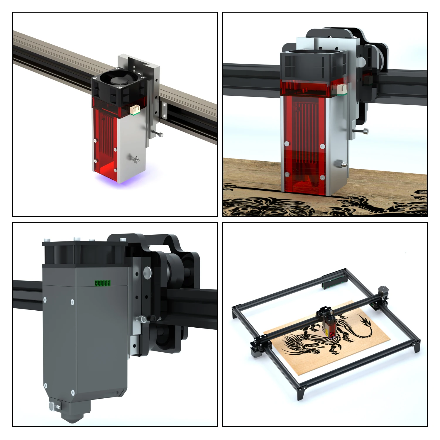 ZBAITU modulo Laser testa supporto di montaggio fisso Base staffa regolabile per incisore CNC taglio parti di macchine per la lavorazione del legno