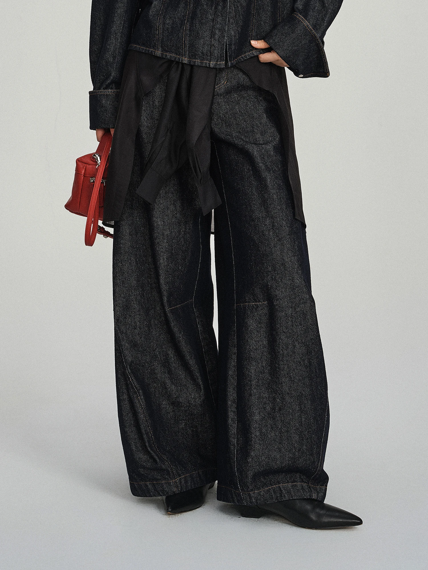 

Женские джинсы с высокой талией, широкими штанинами и прямым кроем, весенняя новинка, ретро-стиль, из смесового хлопка, повседневные, удобные, без стрейча