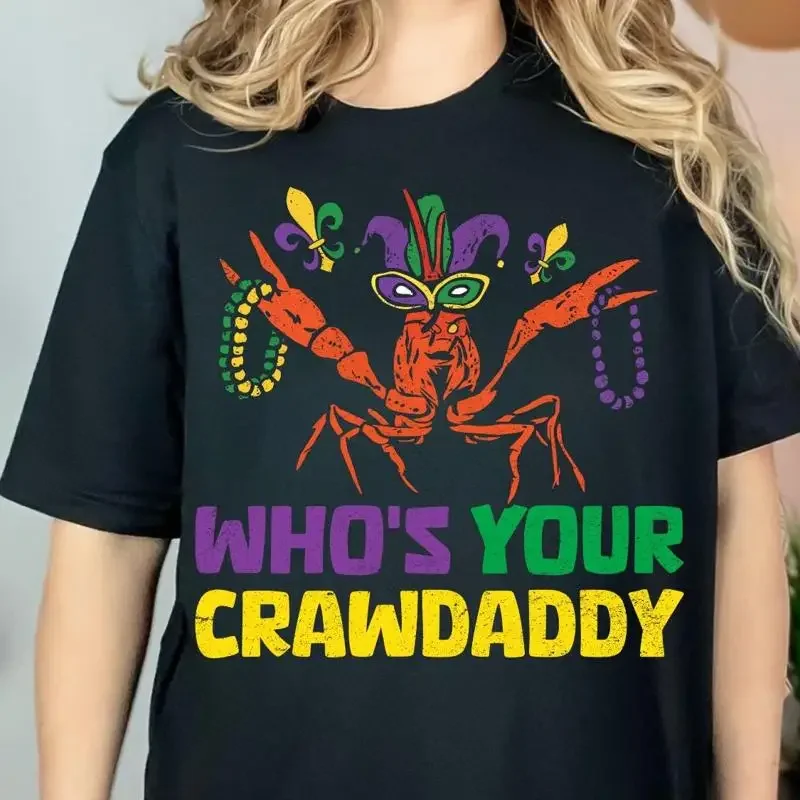 Whos Your Crawdaddy Crawfish T Shirt Mardi Gras Louisiana Funny Festival Top Beaded Apparel