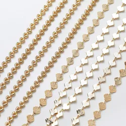 1 Month Brass Shell Heart Chain Jewelry Making Bracelet Necklace Supplies Findings Diy Handmade 14k Gold Plated Accessories 39in