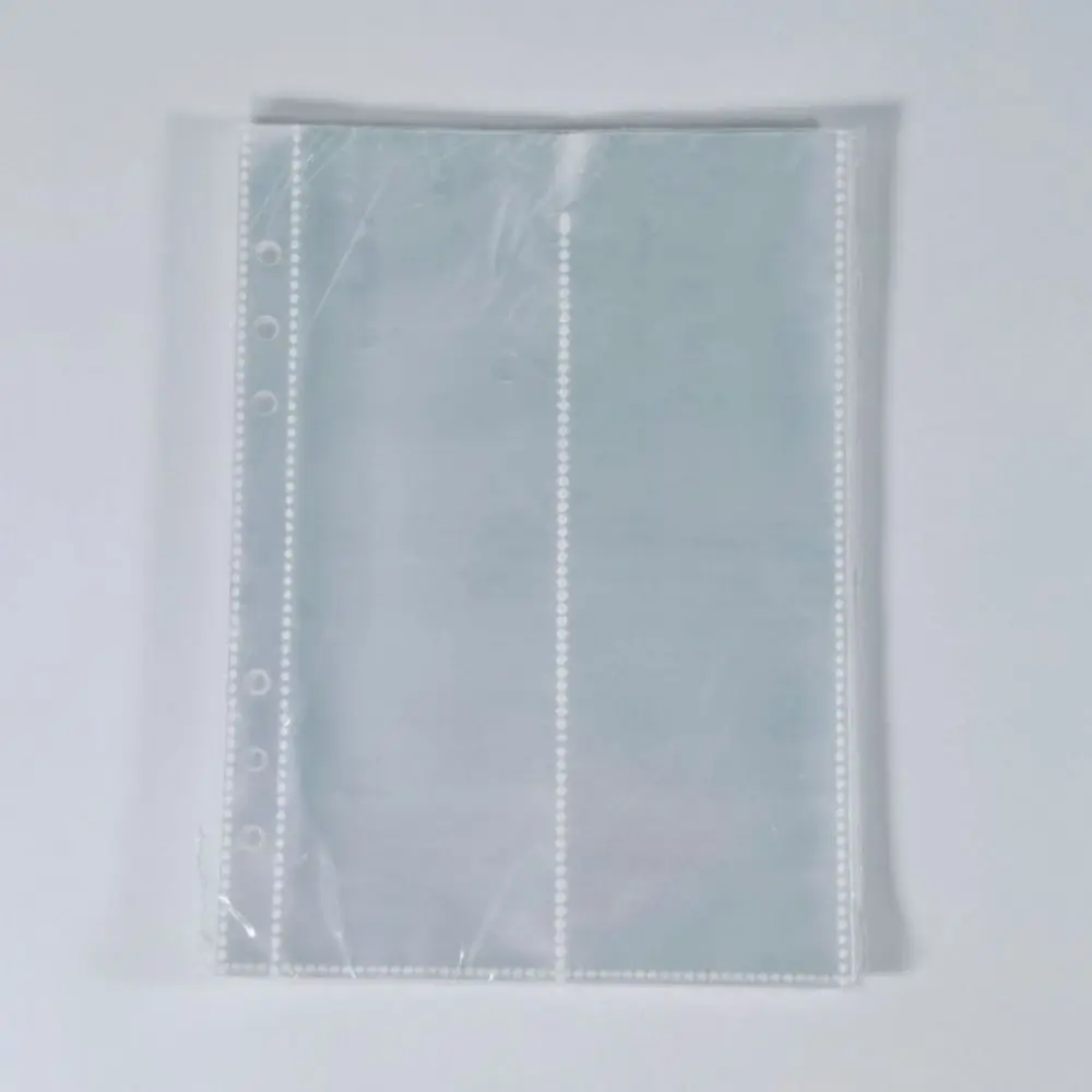 Visible Reusable หลวม Binder COVER Glitter ปิดซิปอัลบั้มภาพโปร่งใส 6-แหวนสติกเกอร์เติม Keeper โรงเรียน