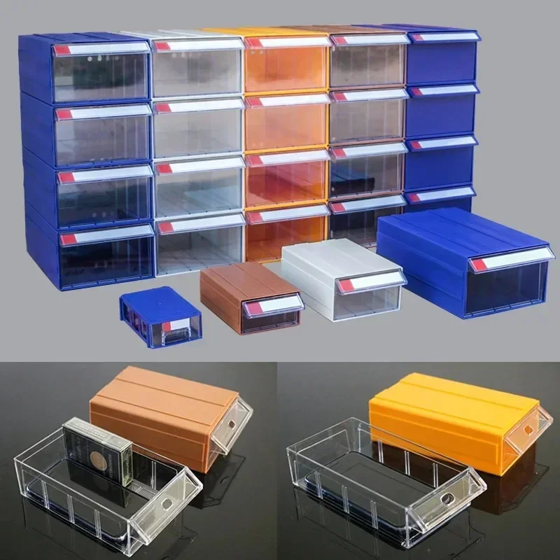 10 Pieces Tool Storage Box Pen Small Parts Hardware Storage Drawer Plastic Debris Box Office Desk Storage Box