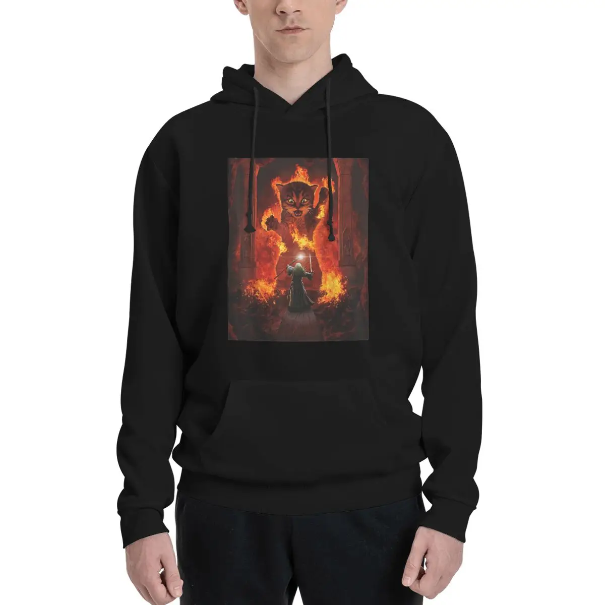 

Balrog Cat Polyester Hoodie Men's Sweatershirt Warm Dif Colors Sizes