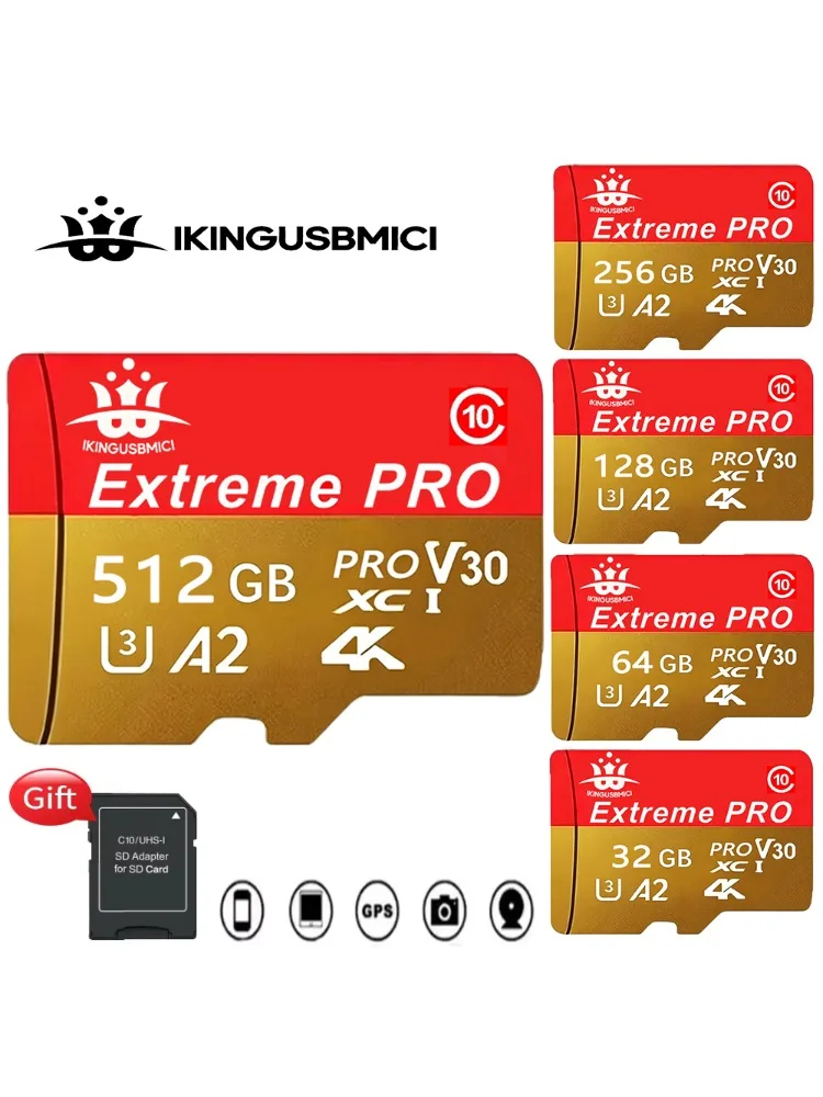 Karta Pamięci 64GB Klasa 10 Karta TF 8GB Mini SD Card 512GB 256GB A2 U3 Karty Micro Szybkie Karty TF — zdjęcie produktu 7