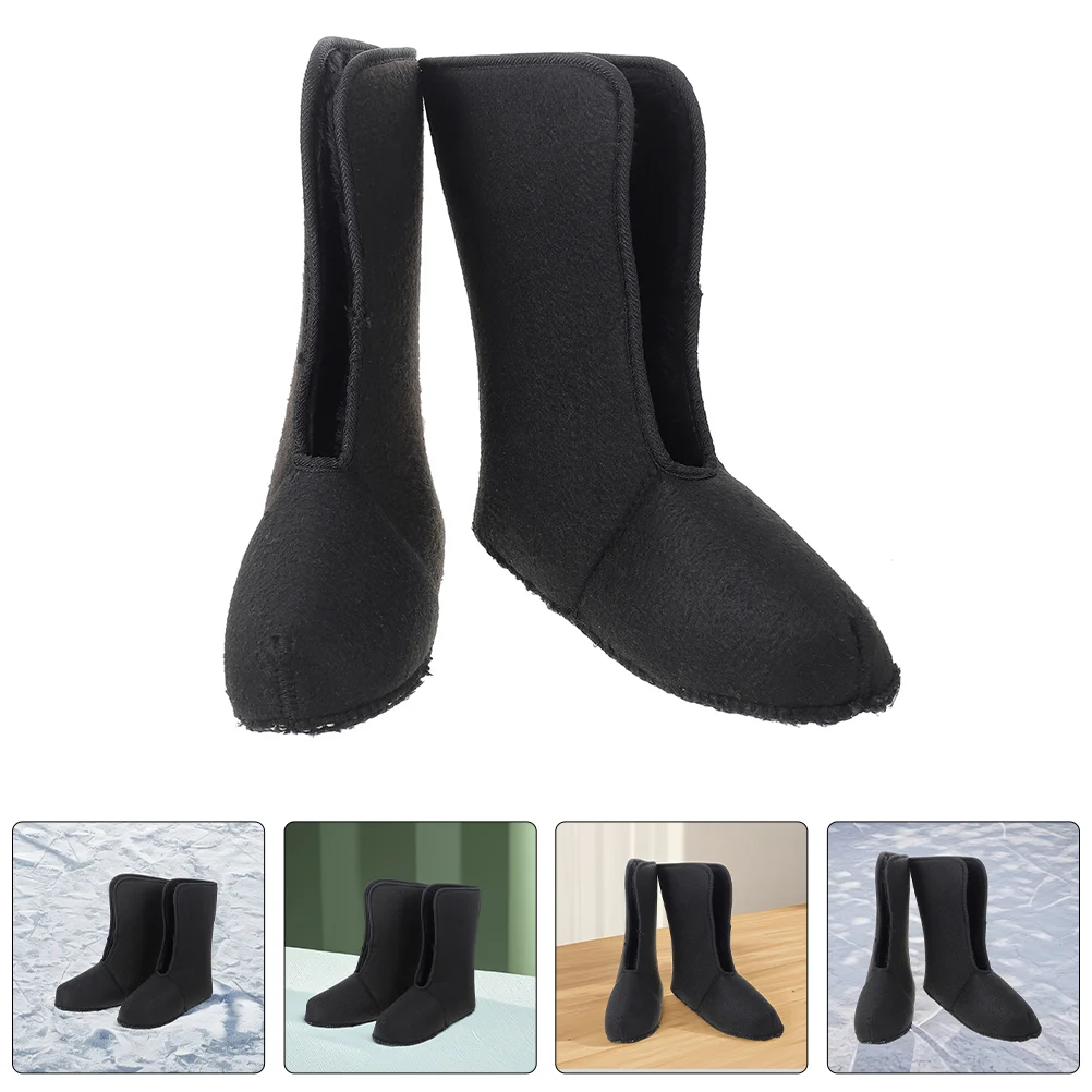 

1 Pair Insulated Snow Boots for Men with Waterproof Design and Warm Liner for Winter Fishing and Hiking Black Size 41
