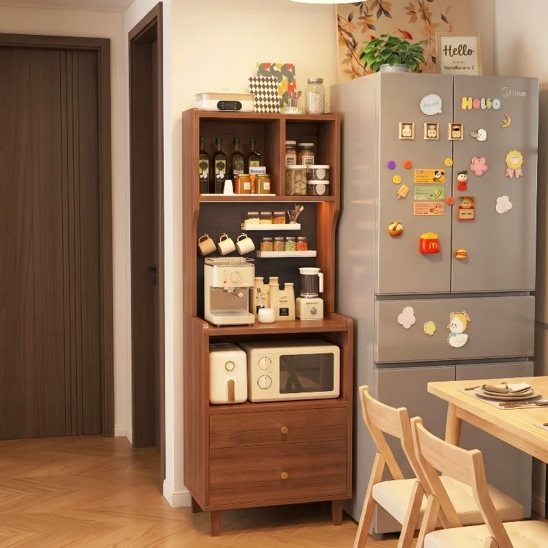 

New dining side cabinet wall integrated locker living room refrigerator side cabinet antique small apartment creative shelf