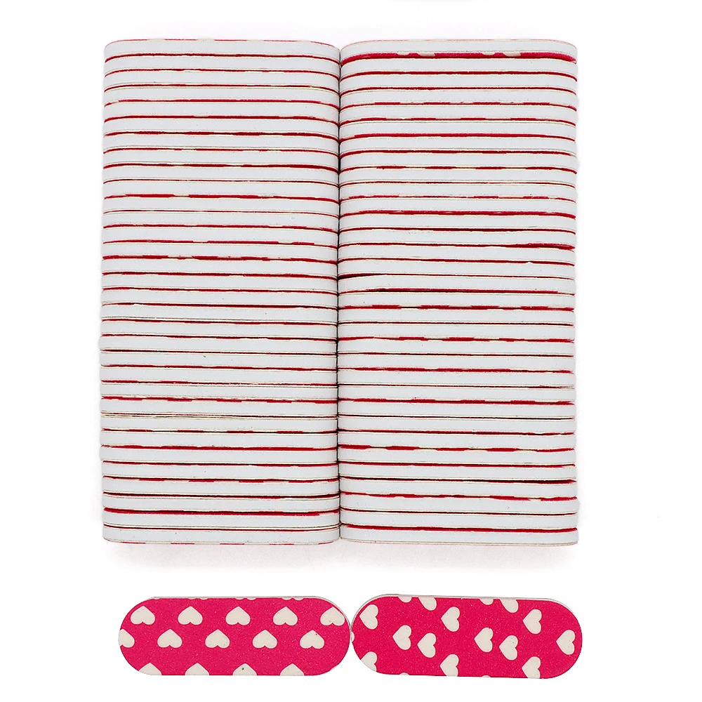 400Pcs 다채로운 사포 손톱 파일 도매 매니큐어 제품 전문 네일 파일 및 버퍼 세트 양면 폴란드어 파일