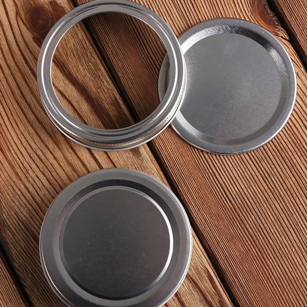 

10pcs Mason Jar Lids Smooth Edge Reusable Sealing Covers For Food Storage Leakproof Canning Lids For Home Kitchen Bar Use