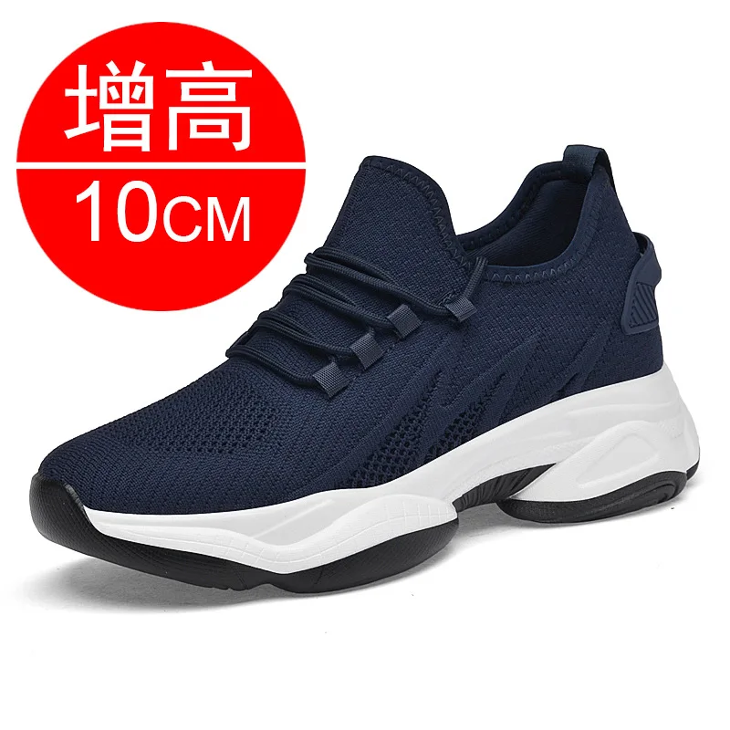 Increasing Men Sneakers Casual Heightening Shoes 8cm Height Increase Shoes for Summer Breathable 6 8 10cm Elevator
