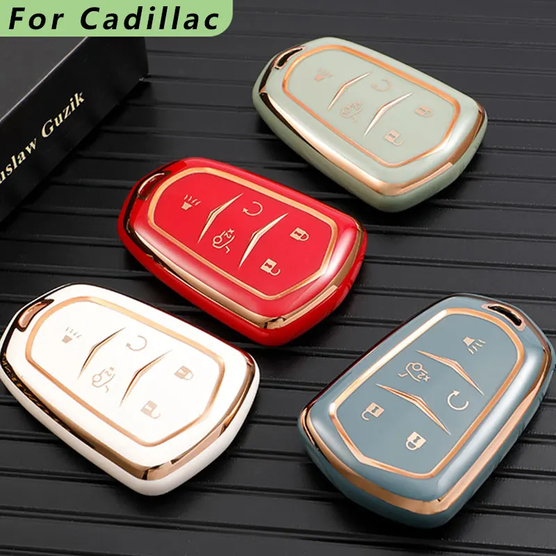 

Car Remote Key Shell Case Cover for Cadillac ATS CT6 CTS DTS XT5 Escalade ESV SRX STS XTS ELR 2014 - 2018 Key Holder Accessories