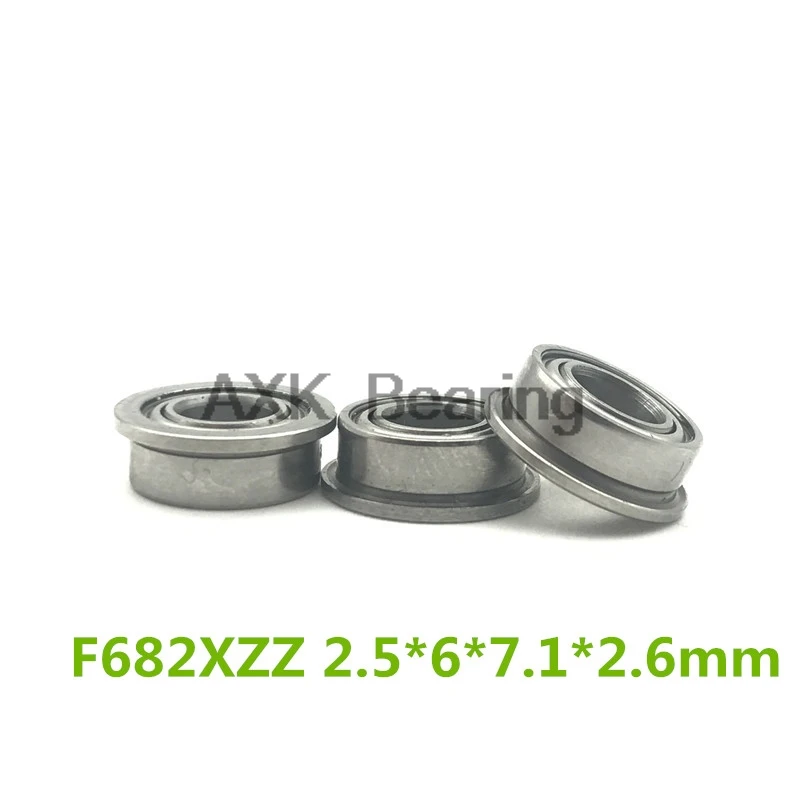 Free Shipping  high quality 10 PCS F682XZZ  (2.5*6*7.1*2.6mm )Miniature Flanged Ball Bearings