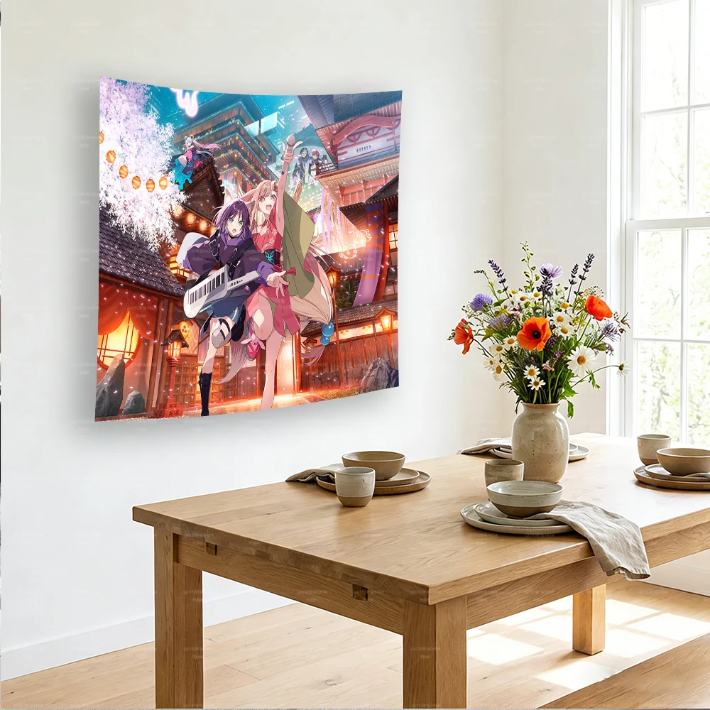 T-Touhou Project K-Kaguya Houraisan Tapestry  Anime Wall Hanging for Bedroom Living Room Dorm, Ideal for Manga Fans & Collection
