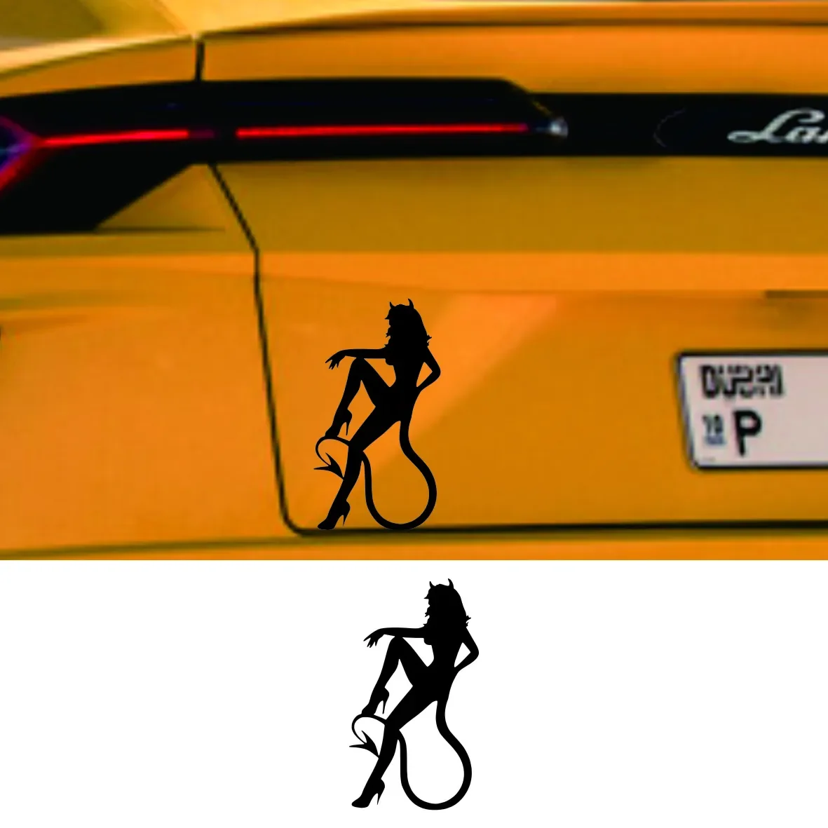 

Дьяволица Female Devil Vinyl Decal Car Sticker Femal Devil Waterproof Auto Decors on Truck Bumper Rear Window