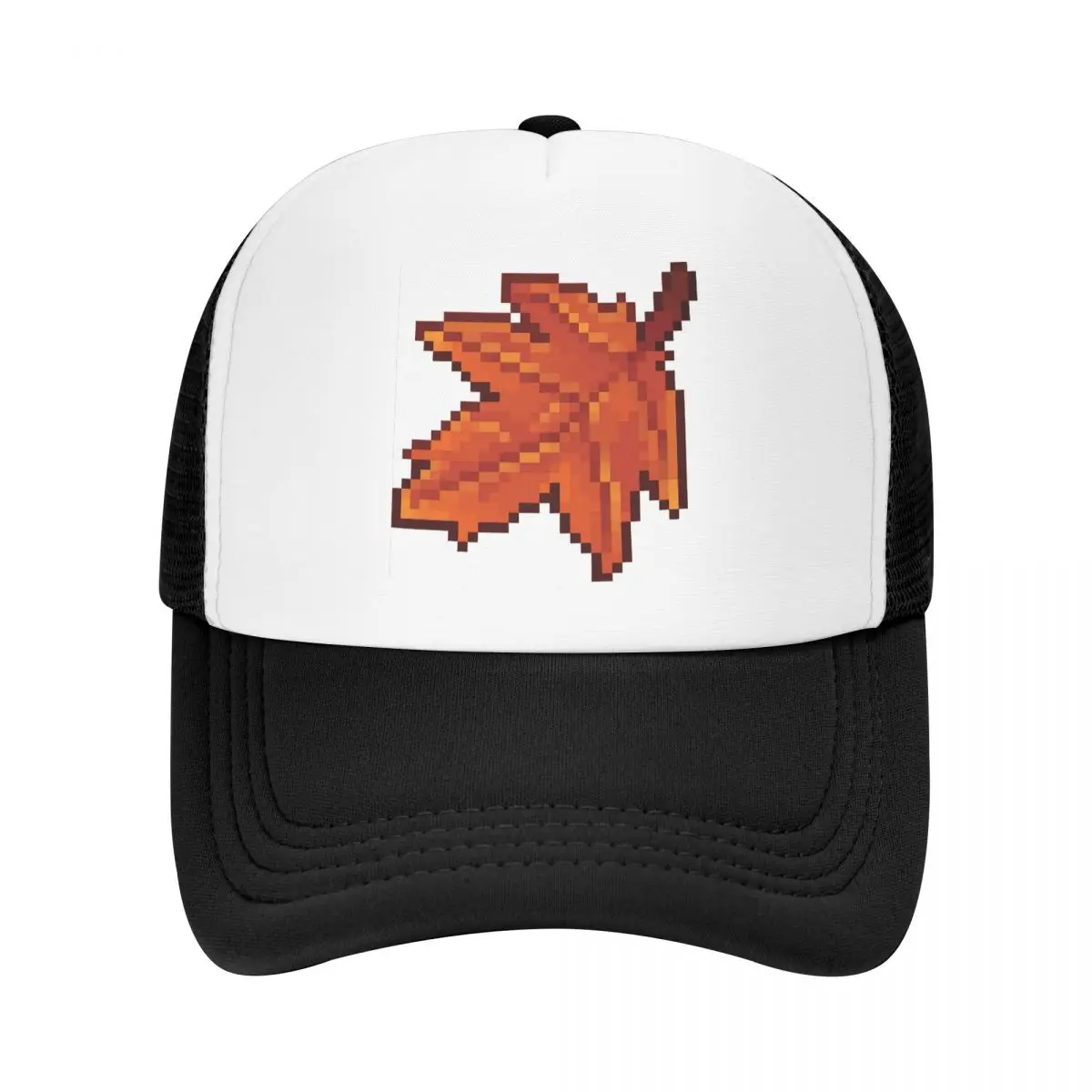 Pixel Autumn Maple Leaf Cap Fashion Casual Mesh Baseball Caps Adjustable Hat Hip Hop Summer Unisex Baseball Hats Polychromatic