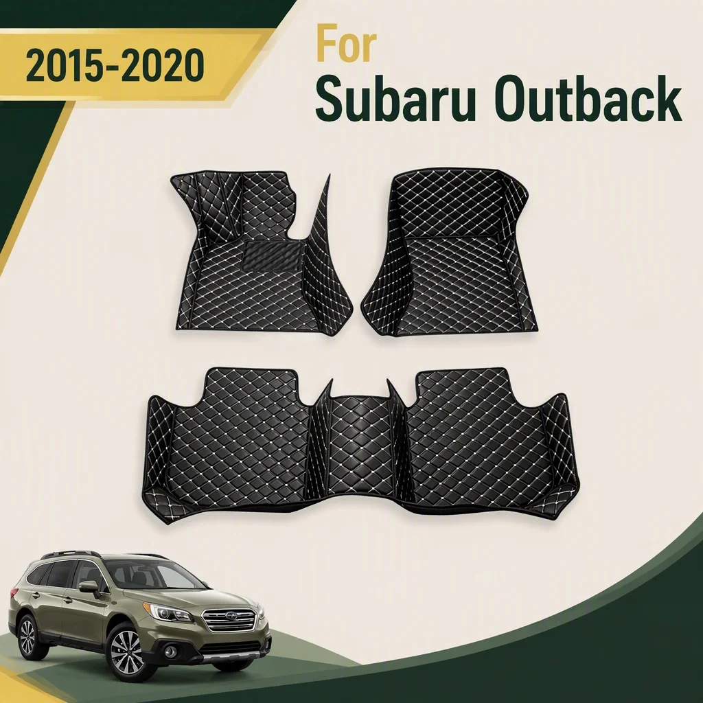 Car Floor Mat Trunk Mat For Subaru Outback 5th 2015 2016 2017 2018 2019 2020 Leather Trunk Carpet Auto Interior Accessories