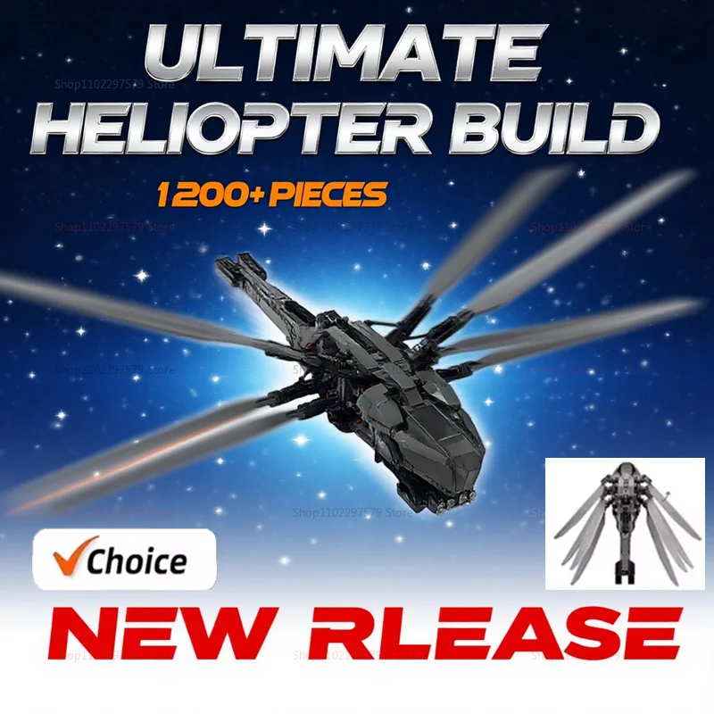 

1369 шт. новый технический орнитолет, вертолет, строительные блоки, совместимые игрушки, подарки для детей, креативная игра-головоломка STEM, благодарственные подарки