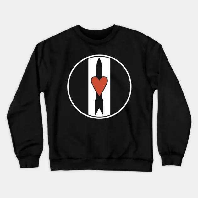 

Autumn and Winter Style Love - and - Edge - Humor Sweatshirt, "Bullet - Heart Emblem" Graphic for A Trendy and Witty Look