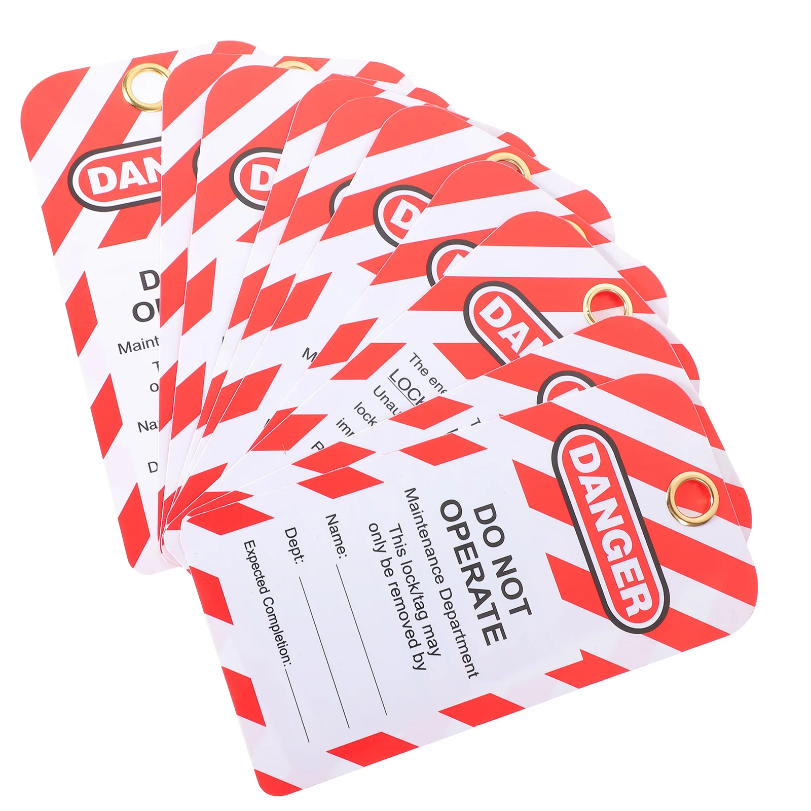 10pcs Warning For Equipment Repair Safety Plastic Hanging Equipment Safety Tags Tags Do Not Operate Alert Sign