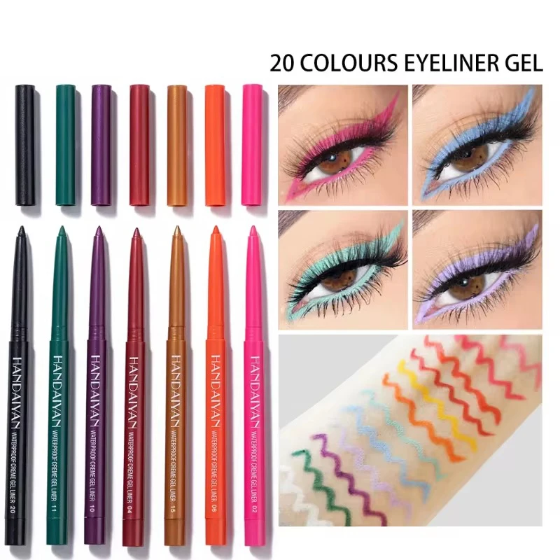 Sexy waterdichte eyeliner potlood matte oogcosmetica langdurige damesmode roze zwart oog charmant eyeliner potlood