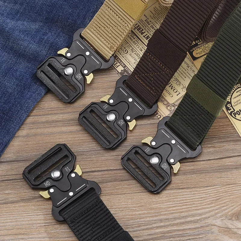 High Quality Tactical Belt Outdoor Military Tactical Multi Function Belt Soft Nylon Sports Accessories Belt for Men