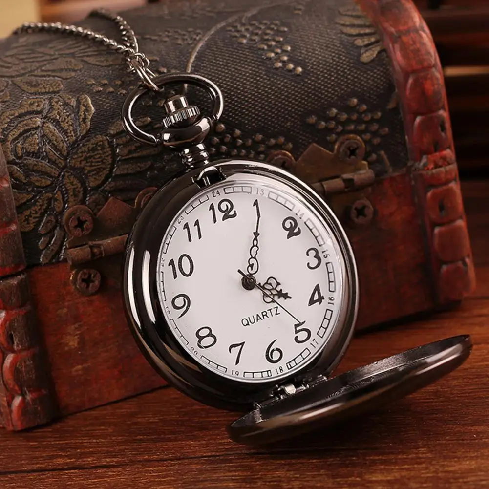 Flip Style Pocket Watch Vintage Mechanical Pocket Watch Necklace Pendant Clock Chain Retro Fob Watches Necklace Pendant Watch