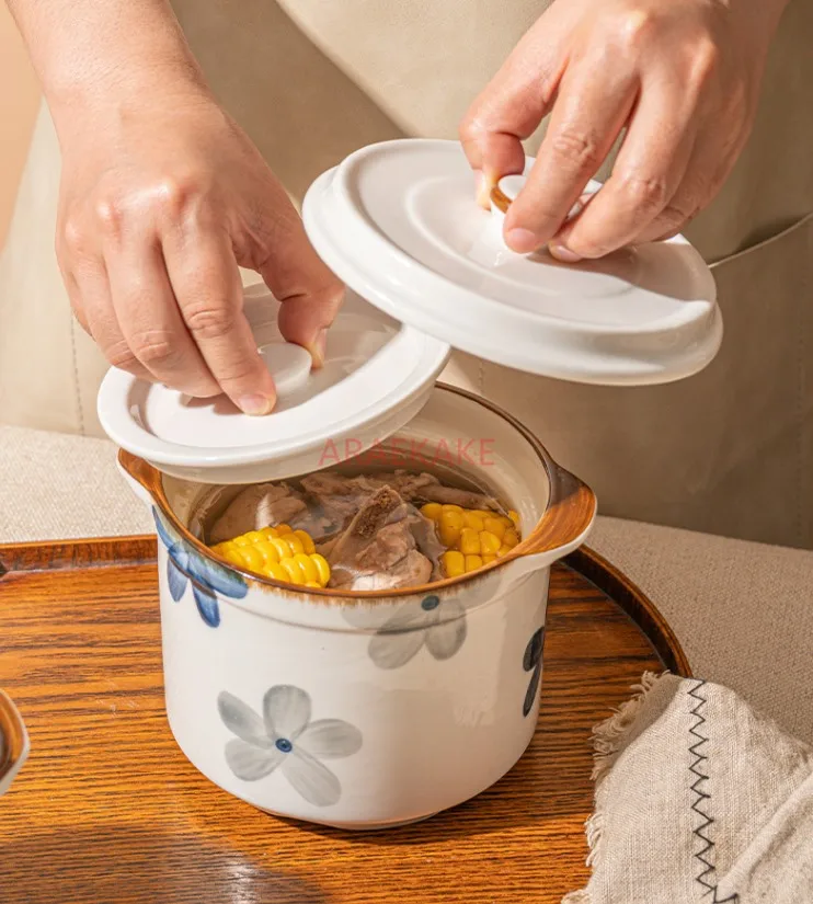 Stew cup, separated from water, stewed household ceramic with lid and double lid, bird\'s nest special soup cup, steamed egg bow