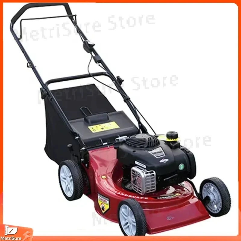 18 Inch Lawn Mower 4 Stroke Self Propelled Petrol Grass Cutter Garden Landscaping Tool Heavy Duty Push Mower