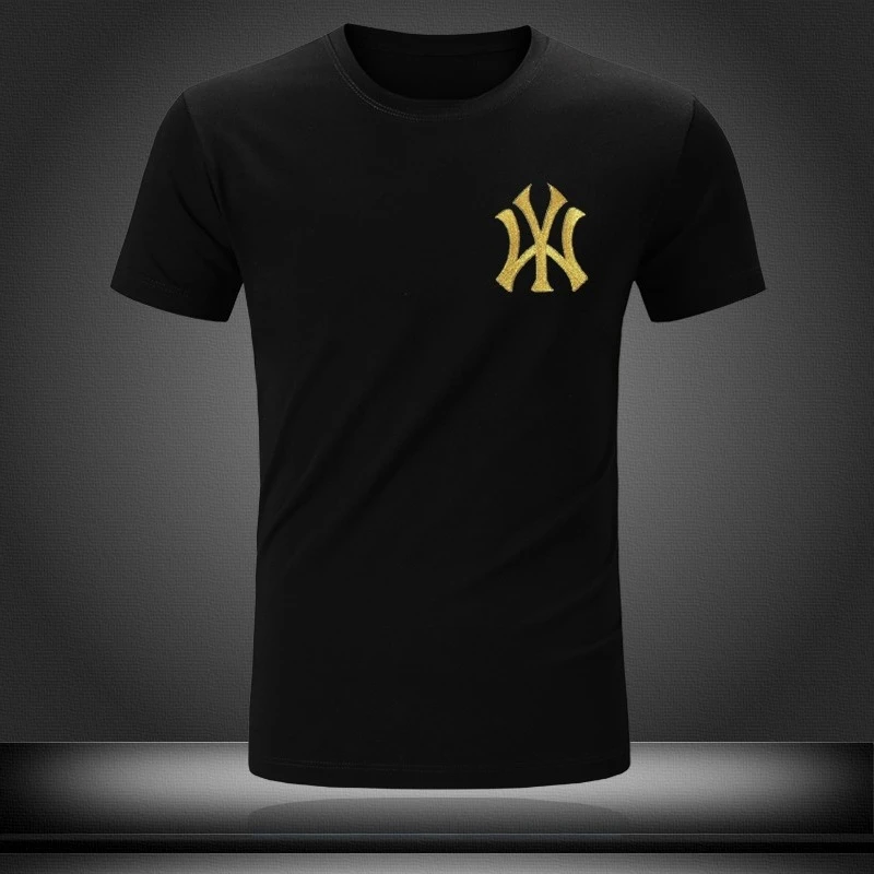 

High-quality men's and women's T-shirts for the summer of 2025 loose cotton fitness and outdoor sports brand short sleeves 0719