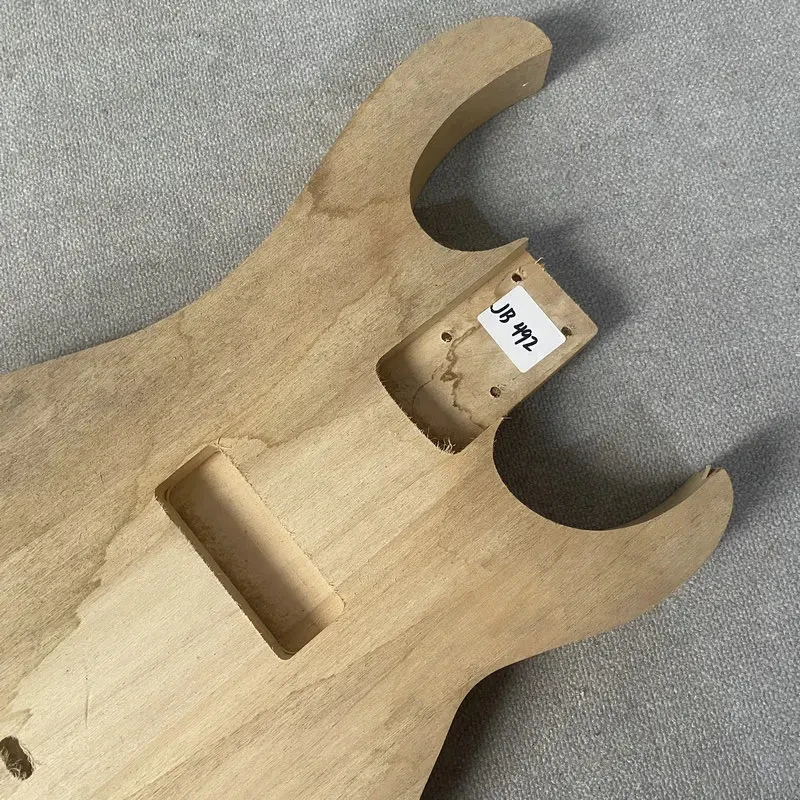 JB492 Solid Basswood Unfinished 4 String Electric Guitar Bass Body Right Hand No Paints DlY&Replace Parts Custom Order