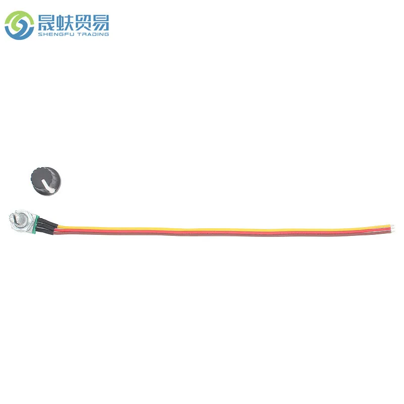 Resistance10kanaloog Potentiometer8cmspeed Regulerende Lijn Geel Rood Bruin Driedraads Externe Verlengingspotentiometer Speed Con