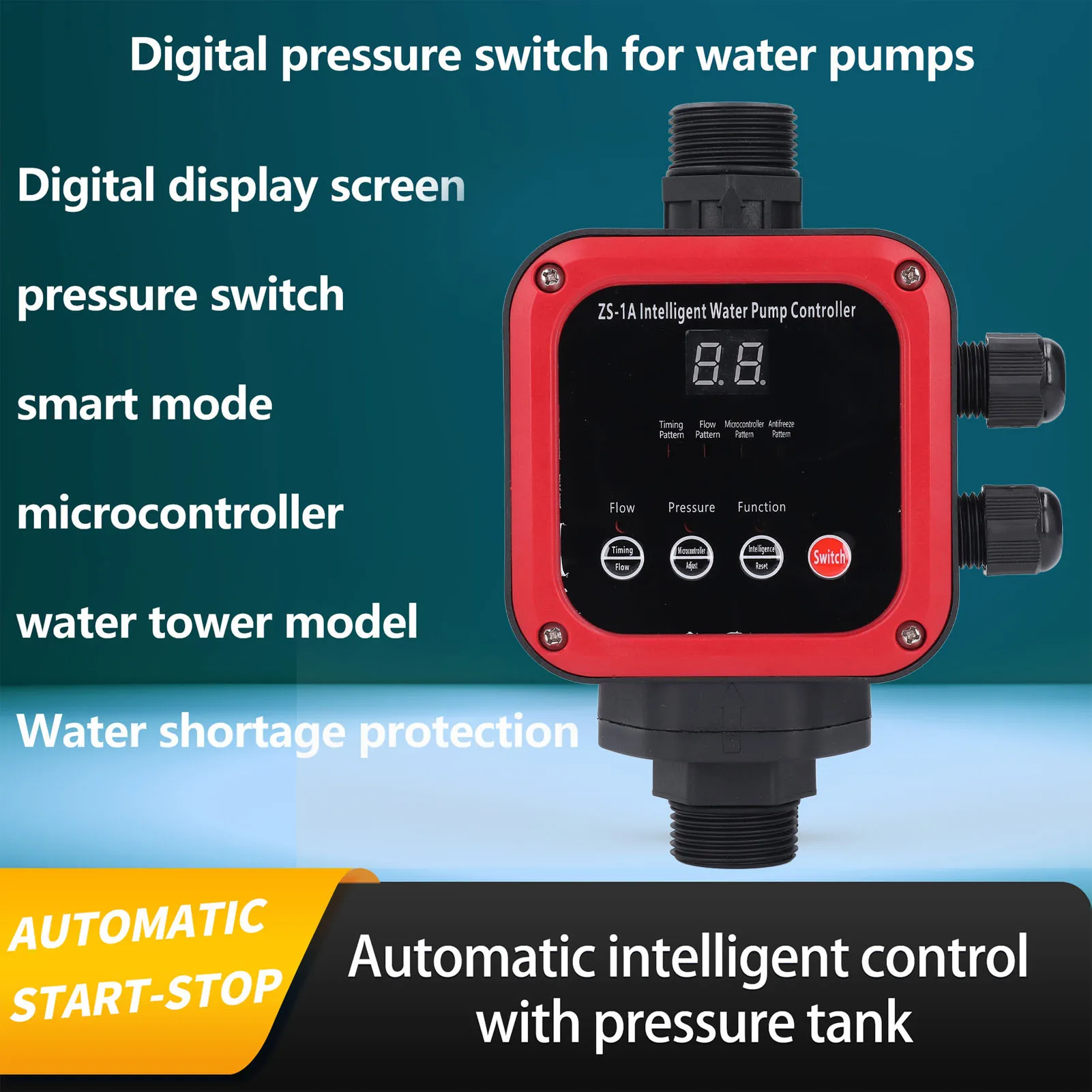 2.2KW Smart  Controller 5 Modes 10Bar Multifunctional Household Pump Controller 220V Intelligent Pump Controller