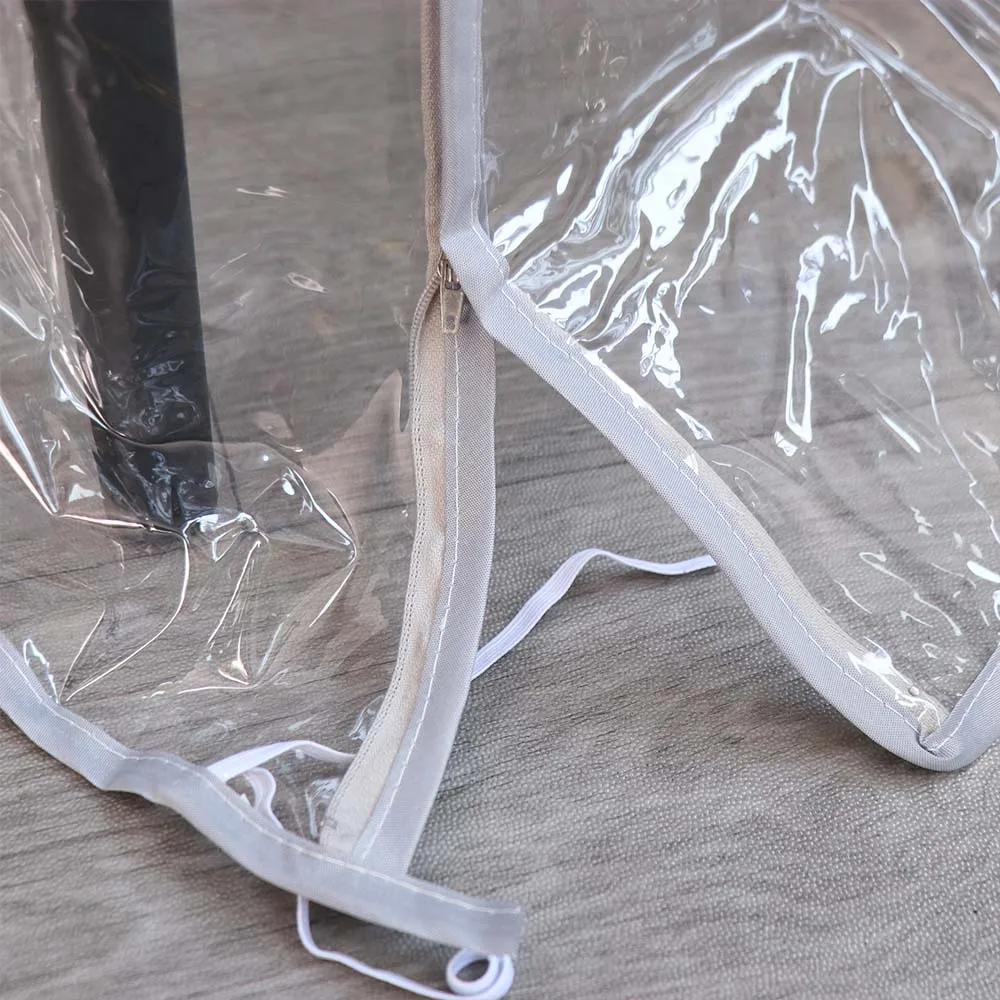 Paraguas transparente para cochecito de bebé, cubierta impermeable a prueba de viento, bolsillo impermeable, cubierta para lluvia, vista nobstruida