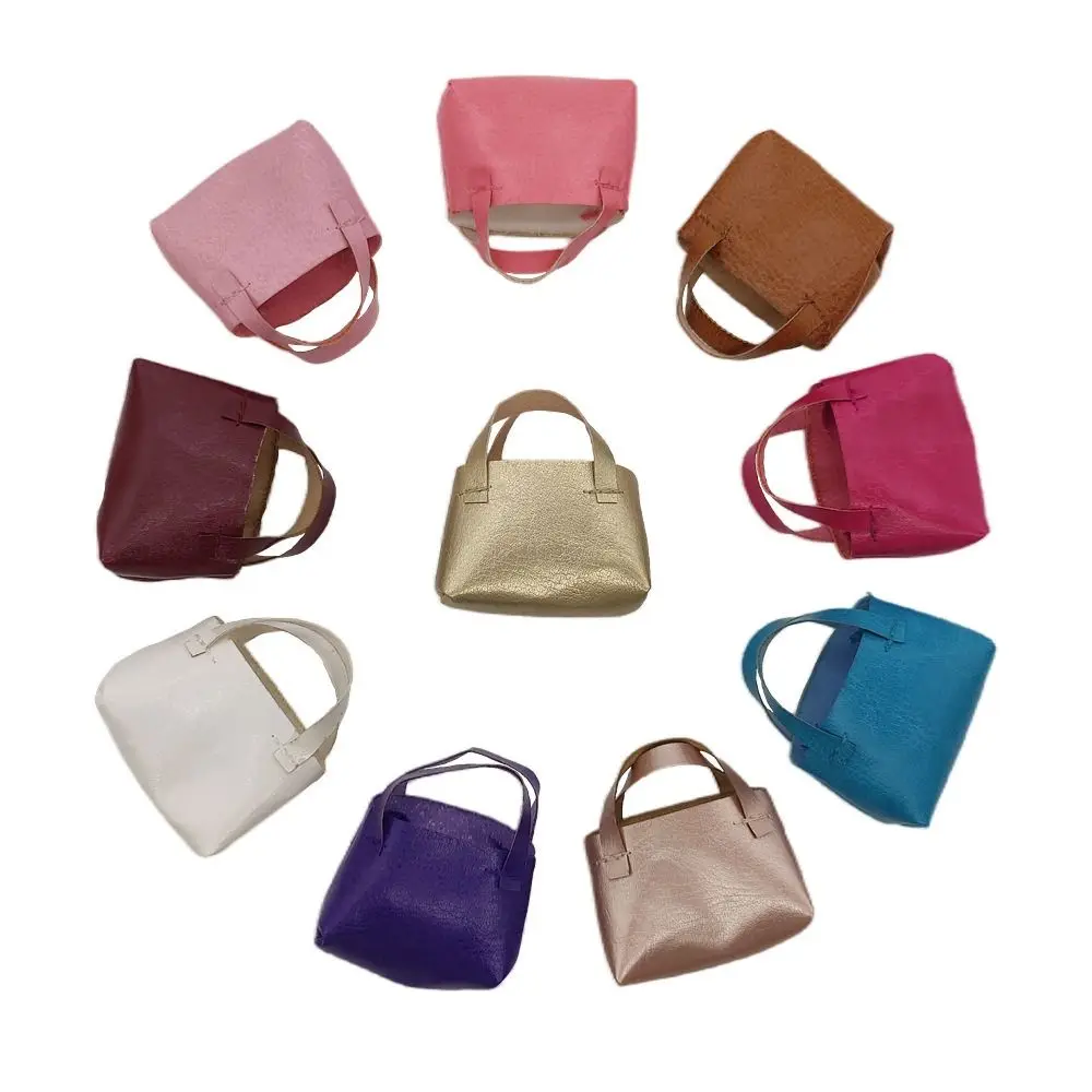 10 Color PU Leather Fashion Bags for 1/6 Doll Doll Handbag for 30cm Dolls Lady Leather Bag Purse Dollhouse Miniature Accessoy