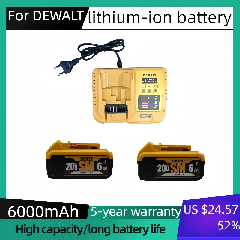 

20V 3000mAh battery for original Dewalt, replaceable Dewalt power tools 20 V MAXdewalt tools，dewalt battery 20v home appliance
