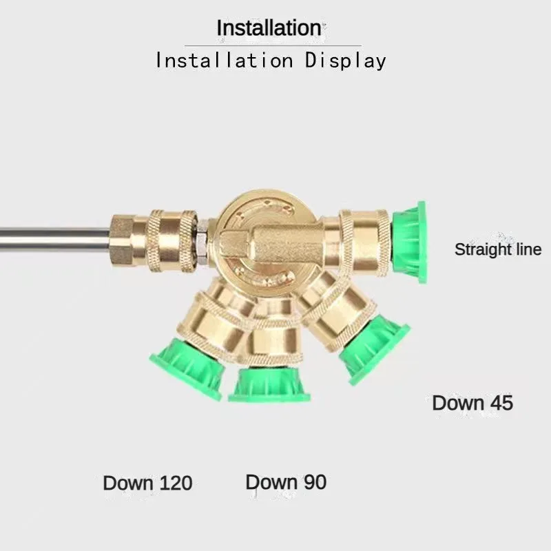 For Pressure Washer Spray Nozzle Cleaning Hard To Reach Areas Quick Connecting 360 Degree Pivoting Coupler Cleaning Connector