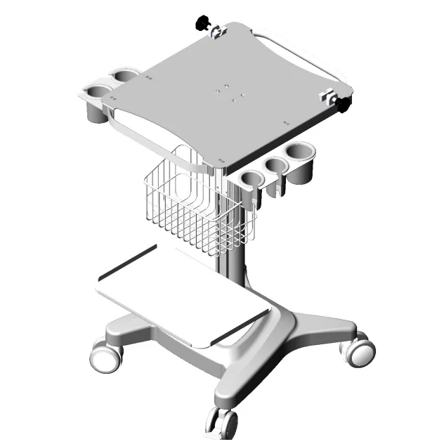 Multi-functional Medical Portable Trolley Veterinary Ultrasound Medical Cart with Probe Holder