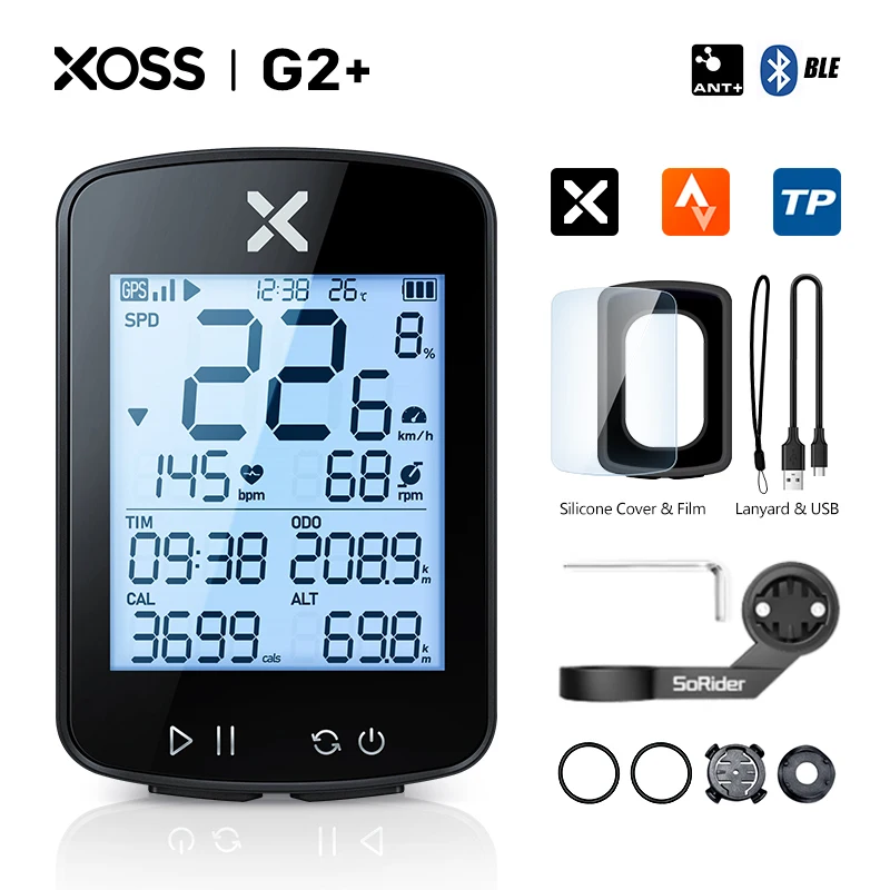 

XOSS G2 G2 Plus Bike Computer Wireless GPS Cycling Speedometer Road MTB ANT Cadence Speed Heart Rate Monitor Bicycle Accessorie