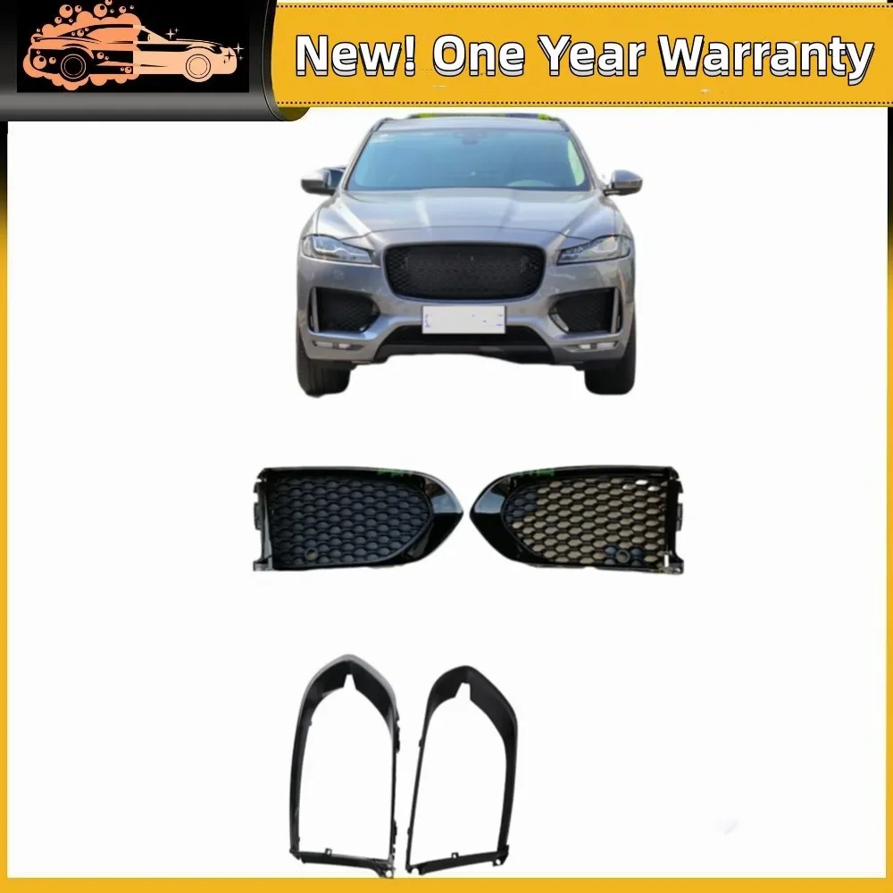 4PCS Front Bumper Fog Lamp Grille Molding Bezel For Jaguar F-Pace R Sport 2017-2019 T4A6215 T4A6220 T4A6237 T4A6240