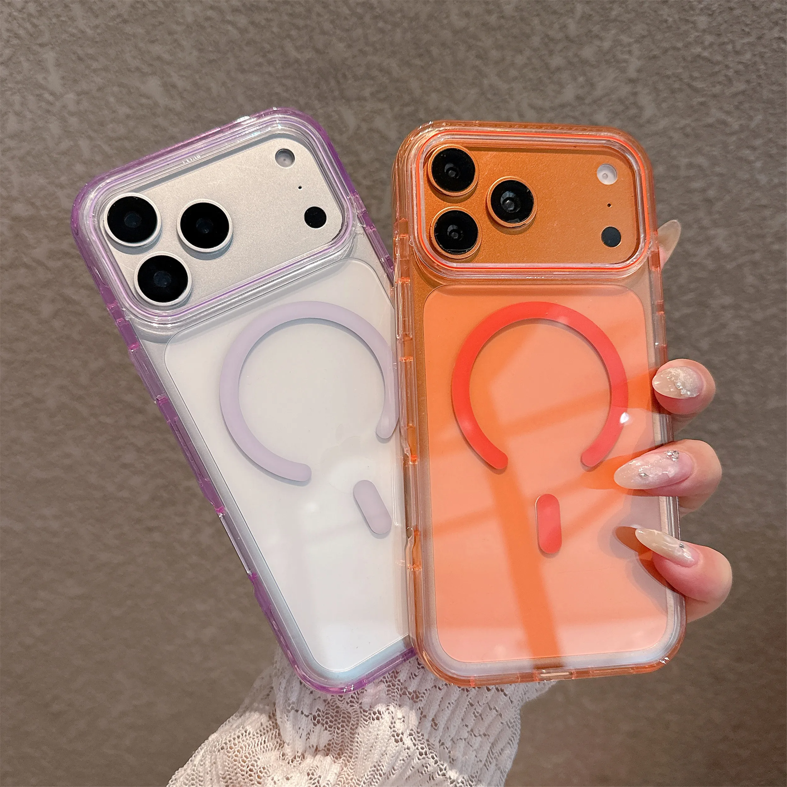 Yellow Phone Accessories - Lüks Şeffaf Sararmayan Manyetik Telefon Kılıfı