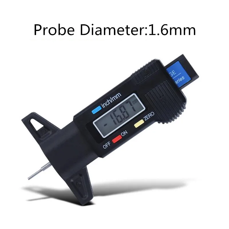 Digital Car Tyre Tire Tread Depth Gauge Meter Measurer Tool Caliper Thickness Gauges Tread Brake Pad Shoe Tire Monitoring System