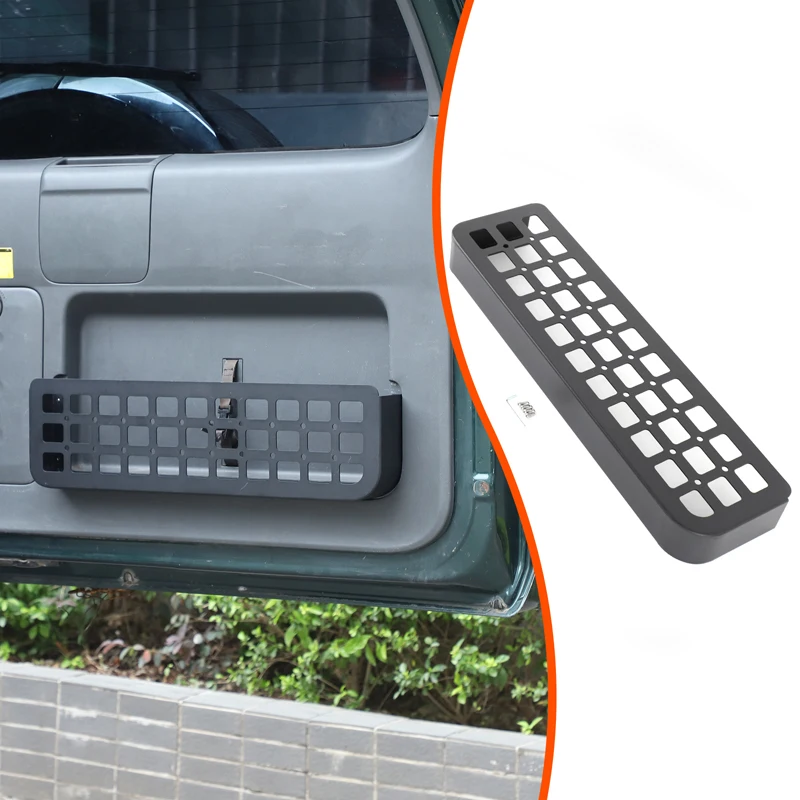 Aluminum Alloy Black For Toyota Land Cruiser Prado 120 2003-2009 Car Tailgate Mesh Bag Storage Baffle Modification Accessories