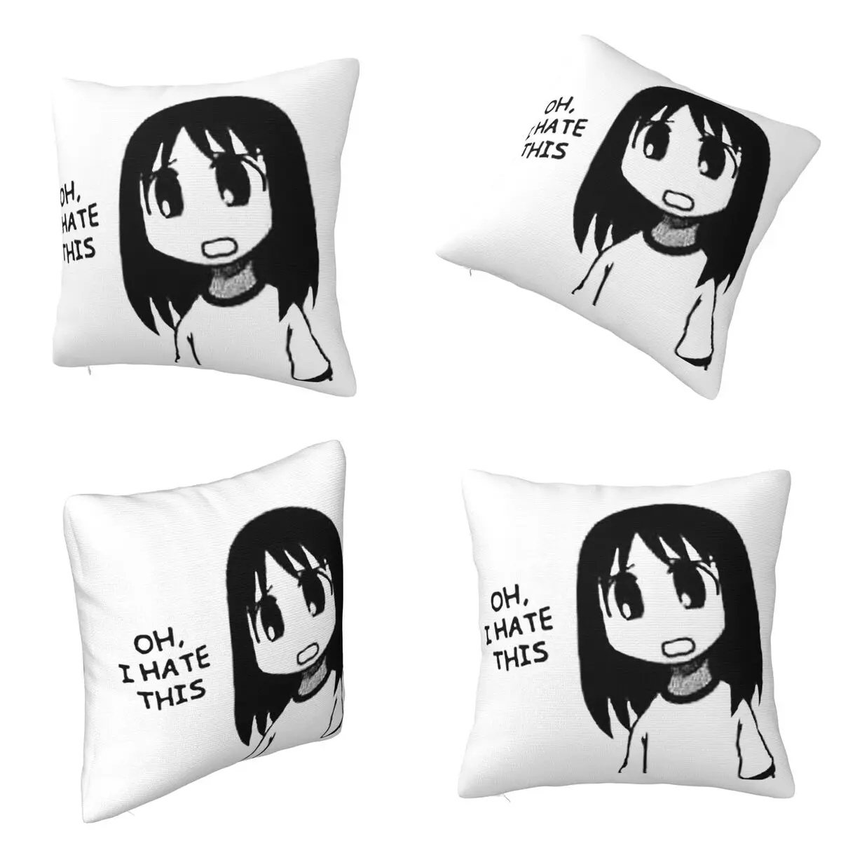 مؤرخة - تحقق من الملف الشخصي Azumanga Daioh Osaka Ayumu Kasuga غطاء وسادة مربع وسادة رمي وسادة للمنزل