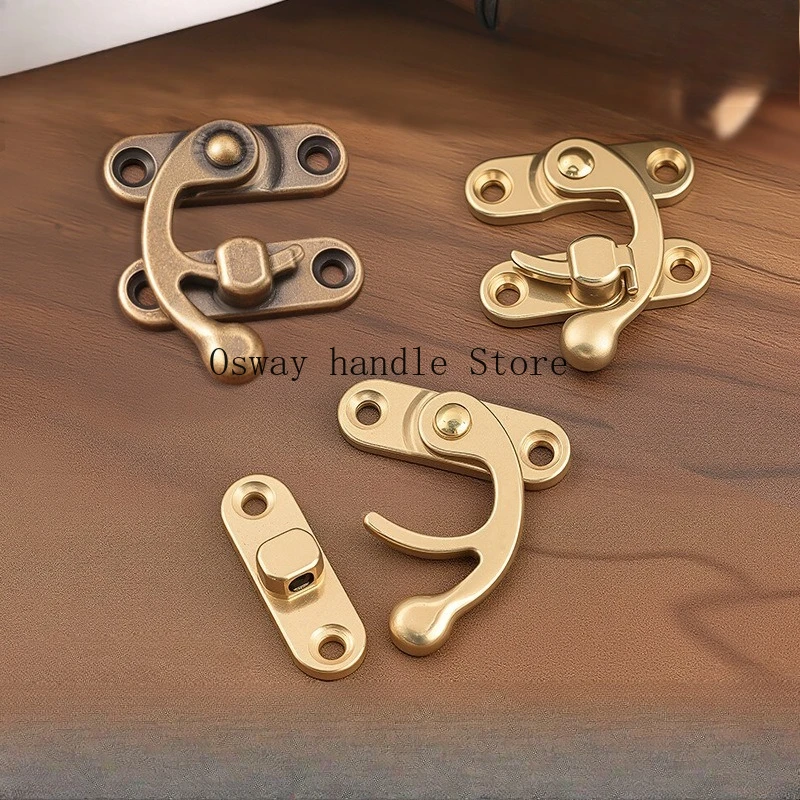 Jewelry box wooden box old-fashioned horn lock hardware lock retro gift cabinet brass box buckle