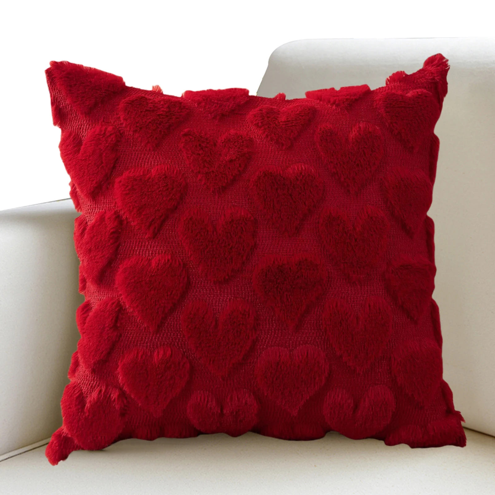Valentines Day Pillowcase Multi-Purpose Quilted Pillow Covers Festive Decoration Cushion Sleeve for Living Room Sofa & Bedroom