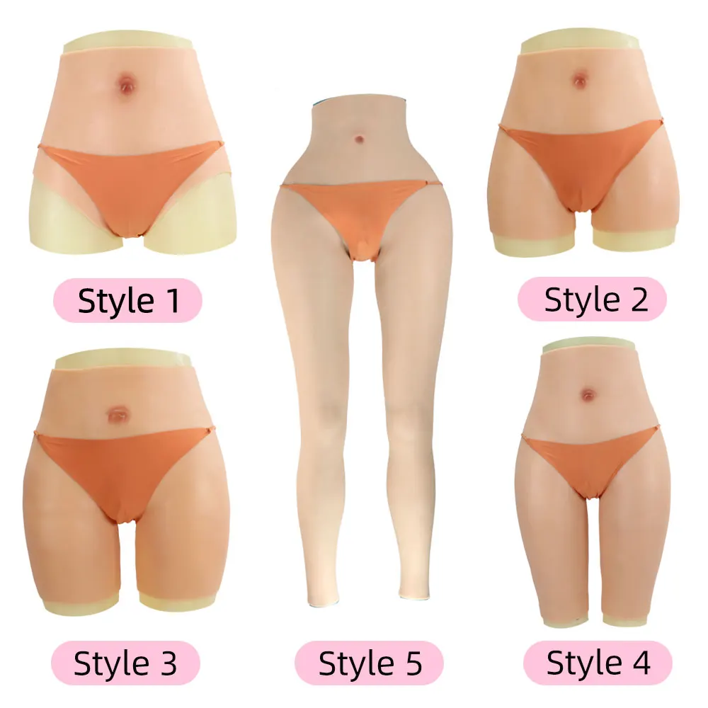 YUERUGOU Silicone Realistic Vagina Panties Shemale Crossdresser Pussy Pants Transgender Artificial Fake Underwear Hip Enhancer