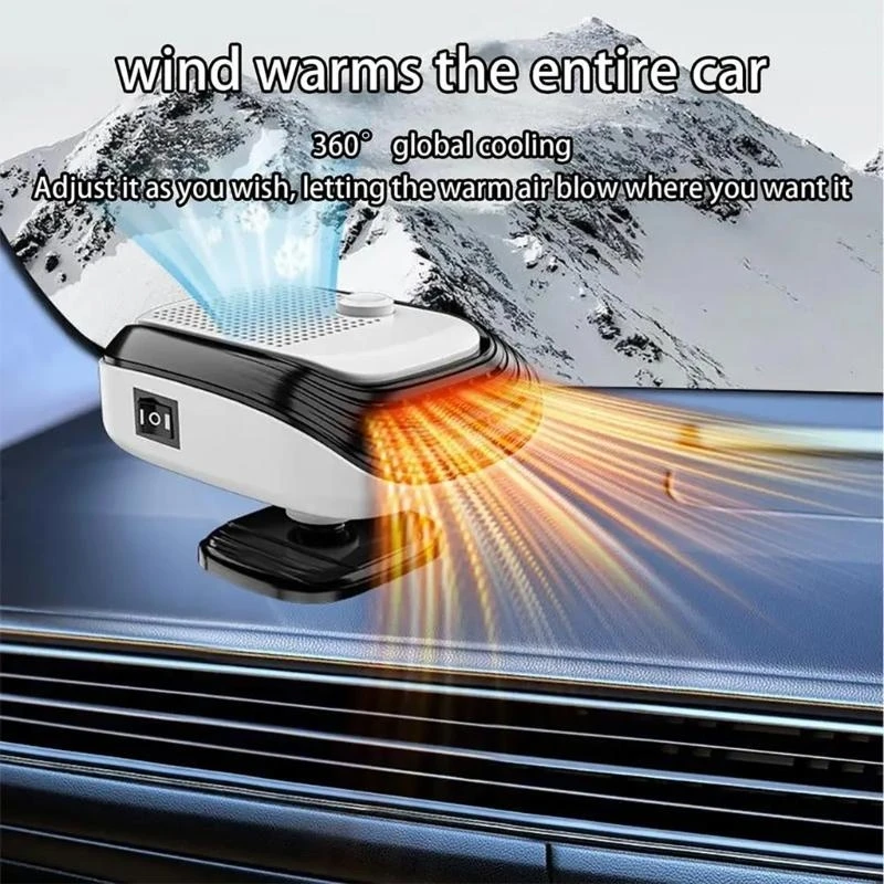 Car Winter Fast Heating 150W Electric Heated Fan Auto Windshield Defogging Heating Cooling Truck RV SUV Travel Tools