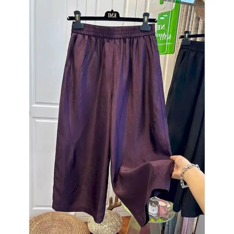Straight Pants Large Size 2026 Casual Summer Wear Korean Style Solid Harajuku Ankle Length Trousers Streetwear Women Clothing