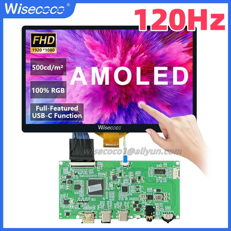 

Wisecoco 7-дюймовый IPS ЖК-дисплей 120 Гц 1920*1080 TFT сенсорный экран для портативного портативного игрового устройства Raspberry Pi PS5/4 телефона