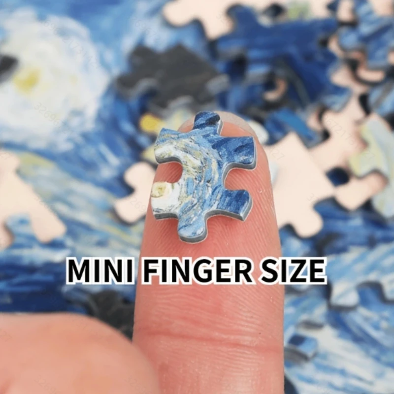 1000Pcs Wheat Field Cypress Tree Mini Puzzle Set with Stress Relieving Toy Puzzle Pieces & Drawing Paper for Art Creation